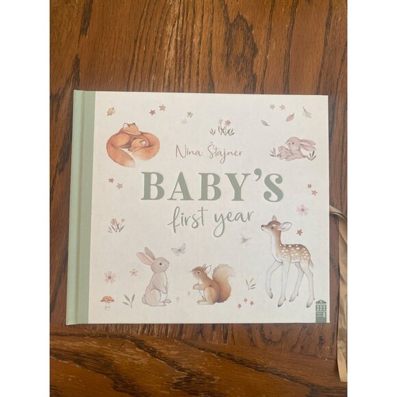 Nina Štajner Babys First Year Memory Book With Woodland Animal Illustrations & K - Picture 1 of 7